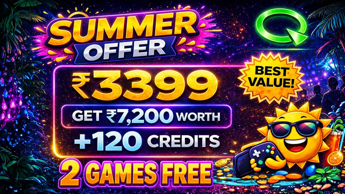 Questworld Arena Summer Offer — ₹3399 for ₹7,200 worth plus 120 credits and 2 games free